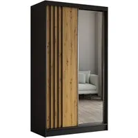 Beautysofa Schiebetürenschrank NELA II mit Spiegel, mit Lamellen, mit Schubladen