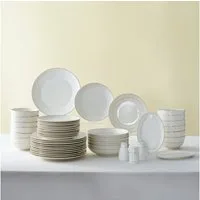 Karaca Geschirr-Set Karaca Elegance Bone Mandarin 53-teiliges Geschirrset 12 Personen Gold