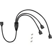 RGB-Verteiler 3-fach, Y-Kabel schwarz, 480cm