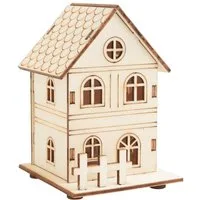 VBS Modellbausatz Haus mit Zaun, inkl. LED, 8 Teile