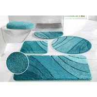 OTTO home Badematte Josie, Badvorleger, Badezimmer Teppich, Höhe 20 mm, rutschhemmend beschichtet, schnell trocknend, strapazierfähig, fußbodenheizungsgeeignet, Polyester, rund, Badteppich, Badematten, rechteckig, rund & als 3-tlg. Set erhältlich