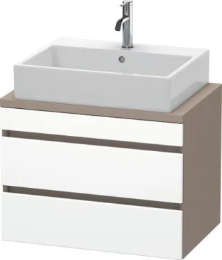Duravit DuraStyle Konsolenwaschtischunterbau wandhängend Weiß & Basalt Matt 700x478x512 mm - DS53060 DS530601843