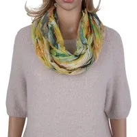 MIRROSI Loop Damen Schal mit Regenbogen-Muster Weich Schlauchschal, (Zweimal um den Hals wickelbar, ca.45x75cm), Damen Halstuch ideal für Frühling, Sommer oder Herbst