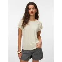 Vero Moda Kurzarmshirt VMGINA SS O-NECK TOP JRS GA Viskosemischung