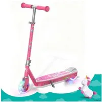 Gyroor E-Scooter 3-12 Jahre – LED-Lichter, Schnellladung, Start per Fußsensor, (1 tlg), Elektro-Kinderroller, Verstellbarer Lenker (75-85cm)