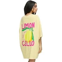 Worldclassca T-Shirt Worldclassca Oversized Print LIMON CELLO T-Shirt Sommer Oberteil PRINT- LIMON CELLO - LA DOLCE VITA