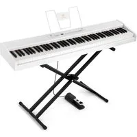 MUSTAR Digitalpiano 88 Halbgewichtete Tasten mit Ständer, Volle Größe 88 Tasten Klavier (ohne Pianobank), Tragbares E-Piano mit Kabelloser Verbindung, Koffer & Sustain-Pedal