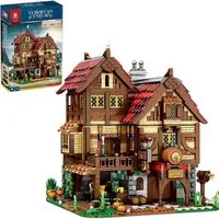 Reobrix Reobrix 66018 mittelalterliche Taverne 2.868 Teile European Century Konstruktions-Spielset, (2868 St)