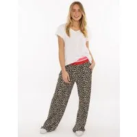 Zwillingsherz Stoffhose "Leo" Elastischer Bund, Leomuster, fließender Stoff, leichtes Material