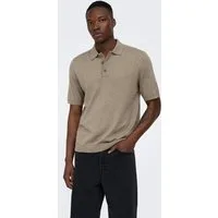 ONLY & SONS Polokragenpullover ONSLOUI REG 12 SS MEL POLO KNIT NOOS Baumwollmischung, regular fit
