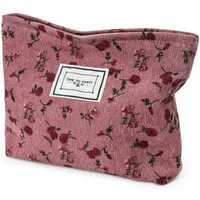 LuxusKollektion Kosmetiktasche Aucuu Kulturtasche Kosmetiktasche Cord Blumenmuster Groß Tragbar