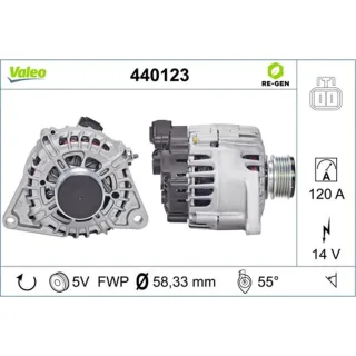 Valeo Lichtmaschine 120A Hyundai Kia 440123