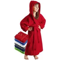 Arus Kinderbademantel für Jungen und Mädchen, mit Kapuze, in vielen Farben erhältlich, 100% Baumwolle, Kapuze, Gürtel, mit zwei Taschen, farbenfroh