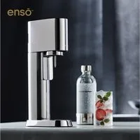 SodaStream Wassersprudler ENSO, metall, Standard Pack, inkl. 1x Kunststoffflasche 1 l + 1x QC, (Set, 3-tlg)
