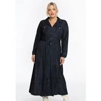 YOEK Midikleid Damen Kleid mit Langarm mit langen Ärmeln
