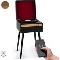 Auna Berklee TT Case Plattenspieler (Riemenantrieb, Bluetooth, Bluetooth lautsprecher Kopfhöreranschluss AUX IN Schwarz)