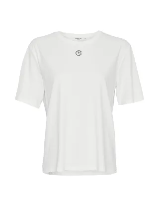 msch copenhagen - MSCHMelea Icon Tee b white black - Gr. - XL
