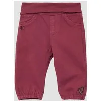 s.Oliver Chinos Hose Hose aus Baumwollstretch mit Umschlagbund und Stickerei