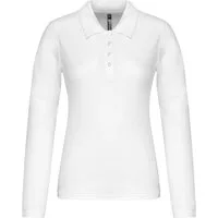 Kariban Langarm-Poloshirt Damen Langarm-Polohemd. Baumwollpiqué