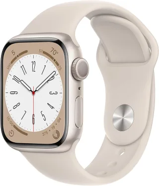 Apple Watch Series 8 [GPS inkl. Sportarmband polarstern] 41mm Aluminiumgehäuse polarstern