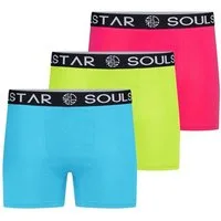 SOULSTAR Boxershorts MUBOXER3 (Packung, 3-St., 3er-Pack) Basic Herren Unterhosen Unterwäsche Extra Weiches Material Männer