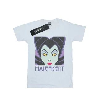 Disney - "Maleficent Cropped Head" T-Shirt für Damen (Weiß)