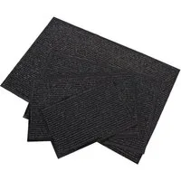 Spetebo Fußmatte Schmutzfangmatte in schwarz - 90 x 60 cm, rechteckig, Höhe: 10 mm, Türmatte für Innen und Außen