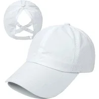 Zyronn Baseball Cap Baseballkappe für Damen mit überkreuzter Öffnung für den Pferdeschwanz Schnelltrocknende Trucker-Cap, geeignet für Outdoor-Sportarten.