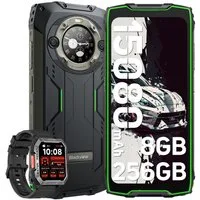blackview BV9300Pro AI zwei Bildschirmenincl. W60 Smartphone (6.7 Zoll, 8 GB Speicherplatz, 64 MP Kamera, Zwei-Display-Layout, 2.4K, 120Hz, 15080mAh/ 33W, NFC/IP69K/FM/OTG)