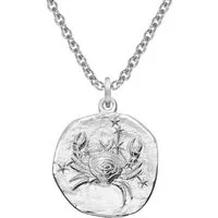 trendor Kette mit Anhänger Sternzeichen Krebs mit 925 Silber Ø 16 mm