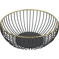 Trend Line Dekoschale TrendLine Dekokorb Metall 18 x 6,5 cm schwarz-gold