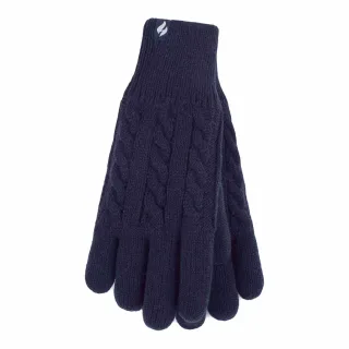 Damen Kabelstrick 2,3 Tog Fleecegefütterte thermische Winterhandschuhe
