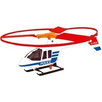 Paul Günther Modellflugzeug Flugmodell Helikopter Polizei rot/weiß/blau Ø27cm Powerzug-Schnellstar
