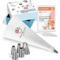 Wenburg Back-Set 10er-Set Premium Plus Kuchendekorationsset, Torten Kuchen Muffins Cupcakes Kupplungen Spritztüllen Sahne Creme