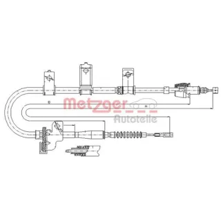 Metzger Handbremsseil hinten rechts Kia Picanto 1