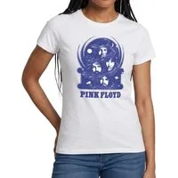 Spreadshirt T-Shirt Pink Floyd Logo Und Band Frauen T-Shirt (1-tlg) Slim Fit, fällt klein aus