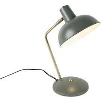 Qazqa Tischleuchte Milou, ohne Leuchtmittel, Warmweiß, QAZQA Tisch­leuchte, e14, Grün, Stahl, Retro