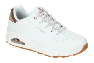 Skechers 155196 WHT Damen-Sneaker Wei? mit Memory Foam-Fu?bett