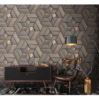living walls Fototapete Metropolitan Stories. Travel Styles. 3D-Tapete, glatt, matt, gemustert, neutral, (1 St), Fototapete 3D-Effekt Grafisch Metallic-Effekt Designtapete Tapeten