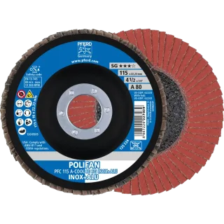 PFERD TOOLS POLIFAN Fächerscheibe PFC konisch SG INOX+ALU Edelstahl/Alu - 67758115