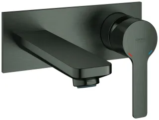 GROHE 2-Loch-WT-Wandbatterie Lineare 19409_1 FMS hard graphite gebürstet, 19409AL1 19409AL1