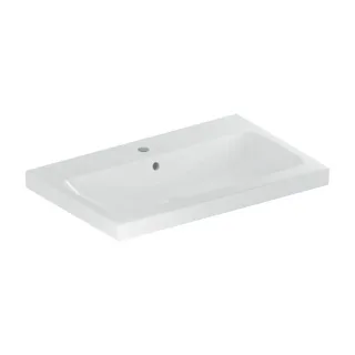 Geberit iCon Light Waschtisch 501835001 75x48cm, Hahnloch mittig, mit Überlauf, weiß