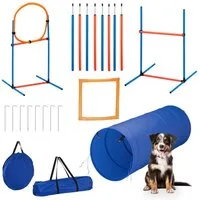 relaxdays Agility-Slalom Agility Set für Hunde, Kunststoff, (76-tlg)