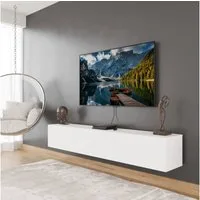 BDR Smart Home Art Lowboard Colima TV Fernsehtisch 180 cm 3 Türen Modernes Design Wandhängend