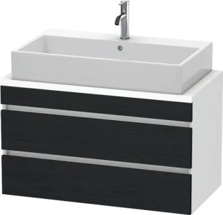 Duravit DuraStyle Konsolenwaschtischunterbau wandhängend Eiche Schwarz & Weiß Matt 900x478x512 mm -  DS530801618