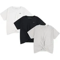 Abercrombie Kids T-Shirt (3-tlg., Packung) mit Twist-Detail am vorderen Saum