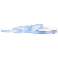Creativery Satinband, Satinband 6mm x 25m Rolle Eisblau