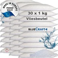 BlueCraft Luftentfeuchter-Nachfüllpack 30x 1kg Raum Entfeuchter Granulat im Vliesbeutel ohne Strom Nachfüller, Schlafzimmer Wohnung Nachfüllbeutel Feuchtigkeitskiller gegen Schimmel