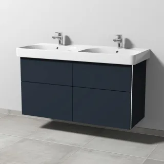 Sanipa 3way Waschtischunterbau zu Geberit Smyle Square Waschtisch mit 4 Auszügen, Marine-Matt BP6741R