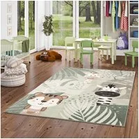 Pergamon Kinderteppich Kinder Teppich Softstar Kids Safari Animal Friends, Rechteckig, Höhe: 11 mm